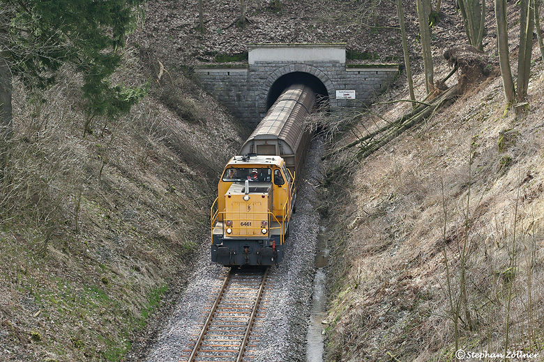 NS 6461 mit Eggerzug, Gudenhagener Tunnel Nordportal, 10.03.2008 — © Stephan Zöllner